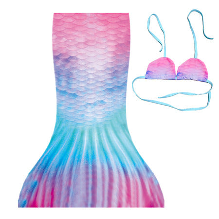 Wholesale Kids Mermaid Tail Polyester Swimwear Set Of 2